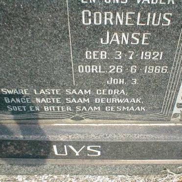 UYS Cornelius Janse 1921-1966