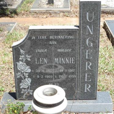 UNGERER Len 1912-1960 &amp; Minnie 1912-1999
