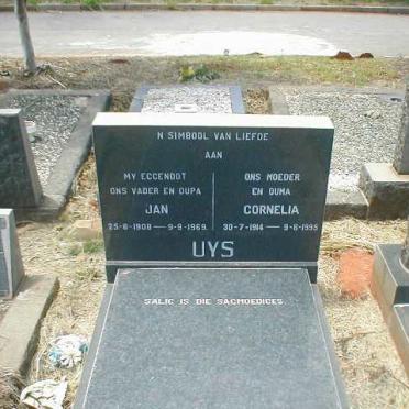 UYS Jan 1908-1969 &amp; Cornelia 1914-1995