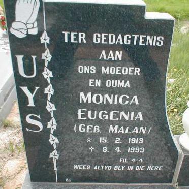 UYS Monica Eugenia nee MALAN 1913-1993