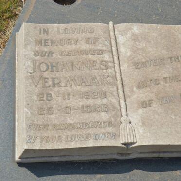 VERMAAK Johannes 1920-1966 &amp; M.M. 1921-2007