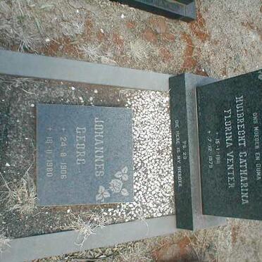 VENTER Johannes Georg 1906-1980 &amp; Huibrecht Catharina Florina 1911-1979