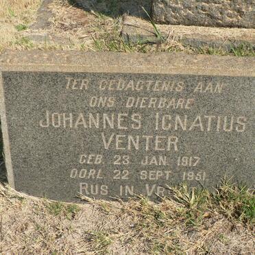 VENTER Johannes Ignatius 1917-1951