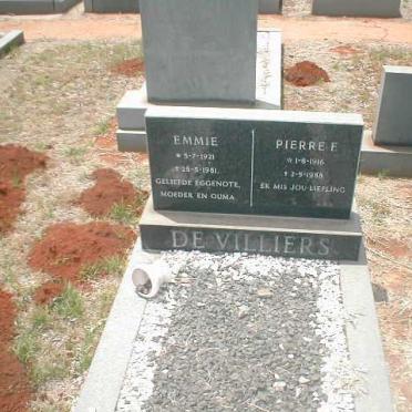 VILLIERS Pierre F., de 1916-1988 &amp; Emmie 1921-1981