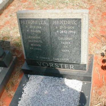 VORSTER Hendrik 1905-1993 &amp; Petronella 1914-1978