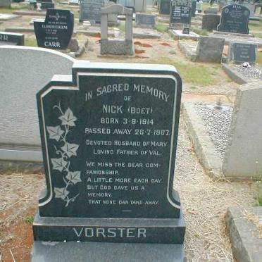 VORSTER Nick 1914-1967