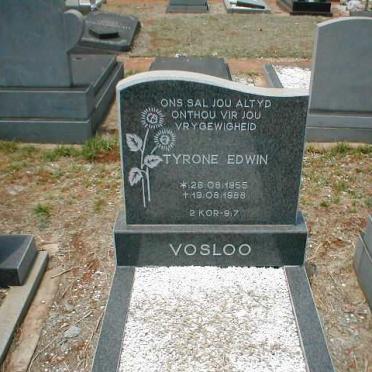 VOSLOO Tyrone Edwin 1955-1988
