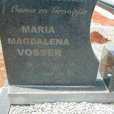 VOSSER Maria Magdalena 1921-1999