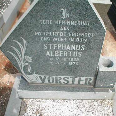 VORSTER Stephanus Albertus 1929-1976