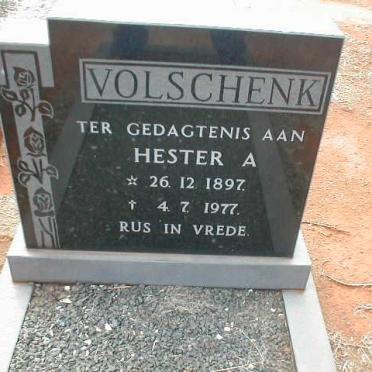 VOLSCHENK Hester A. 1897-1977