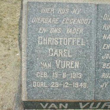 VUREN Christoffel Carel, van 1913-1948