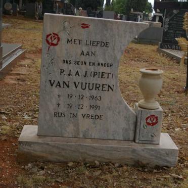VUUREN P.J.A.J., van 1963-1991