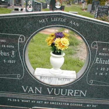 VUUREN Jacobus J, van 1927- &amp; Elizabeth C.J. 1930-1994
