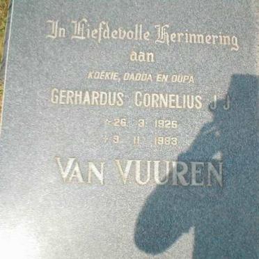 VUUREN Gerhardus Cornelius J.J., van 1926-1983