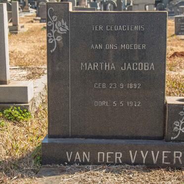 VYVER Martha Jacoba, van der 1892-1972