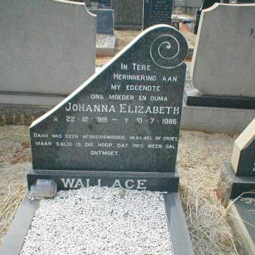 WALLACE Johanna Elizabeth 1919-1986