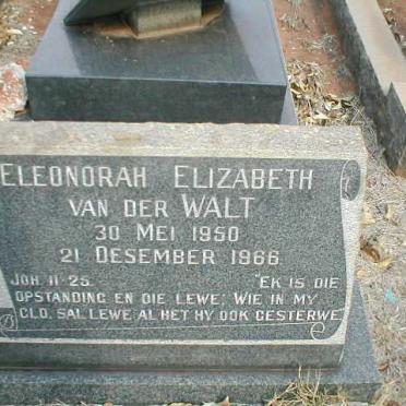 WALT Eleonorah Elizabeth, van der 1950-1966