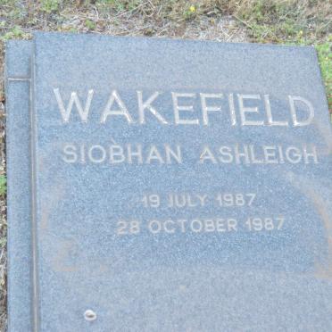 WAKEFIELD Siobhan Ashleigh 1987-1987