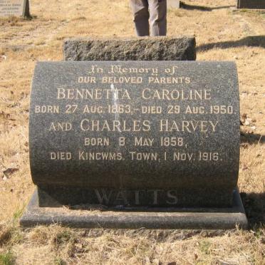 WATTS Charles Harvey 1858-1916 &amp; Bennetta Caroline 1863-1950