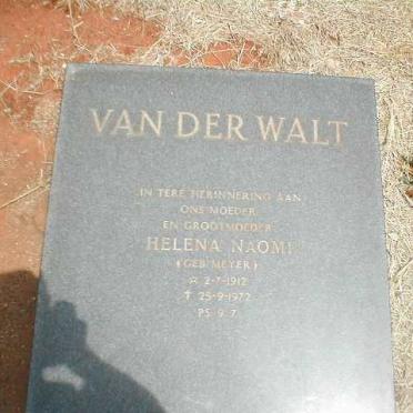 WALT Helena Naomi, van der nee MEYER 1912-1972