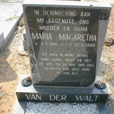 WALT Maria Magaretha , van der 1914-1996