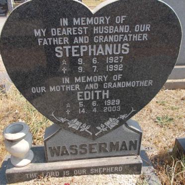 WASSERMAN Stephanus 1927-1992 &amp; Edith 1929-2003