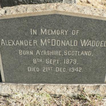 WADDELL Alexander McDonald 1879-1942
