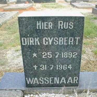 WASSENAAR Dirk Gysbert 1892-1964