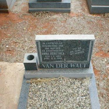 WALT Anna Dorethea, van der 1893-1988