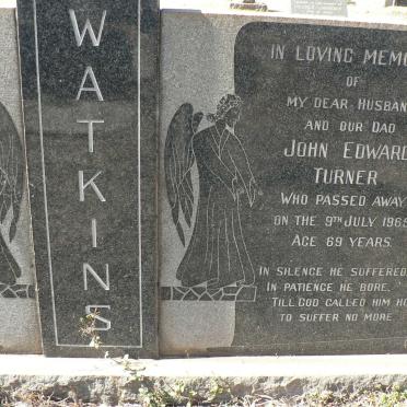 WATKINS John Edward Turner -1965 &amp; Mary Louise 1896-1977 