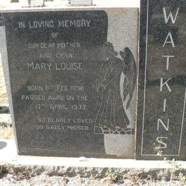 WATKINS  John Edward Turner -1965 &amp; Mary Louise 1896-1977