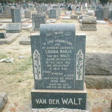 WALT Louisa Maria, van der nee POTGIETER 1913-1949