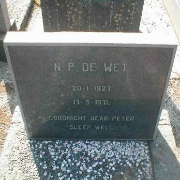 WET N.P., de 1927-1971