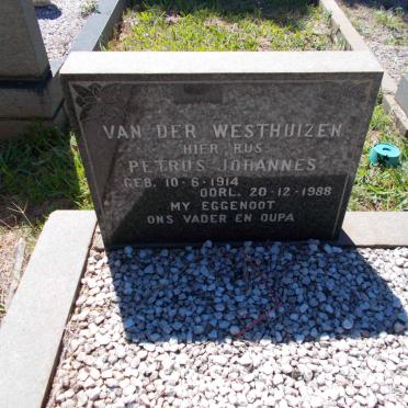 WESTHUIZEN Petrus Johannes, van der 1914-1988 &amp; Maria Elizabeth PRETORIUS 1917-1976 