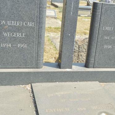 WEGERLE Egon Albert Carl 1894-1961 &amp; Emily STRAUGHAN 1898-1956