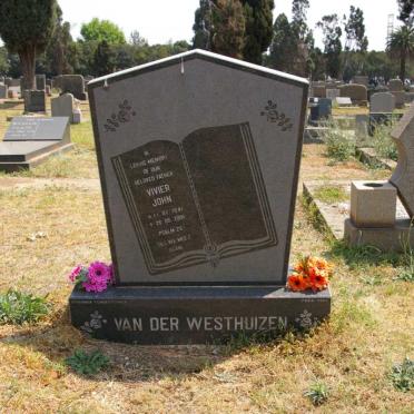 WESTHUIZEN Vivier John, van der 1941-2006