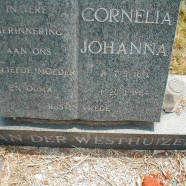 WESTHUIZEN Cornelia Johanna, van der 1891-1984