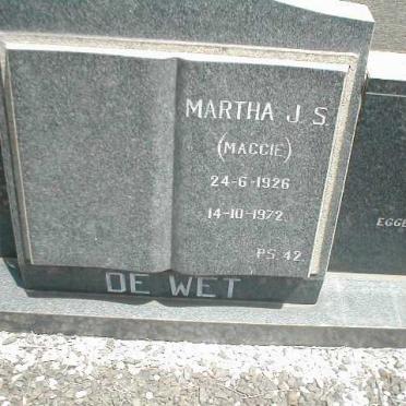 WET Martha J.S., de 1926-1972