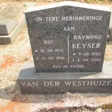 WESTHUIZEN Nic, van der 1937-1986 :: WESTHUIZEN Raymond Keyser, van der 1982-2002