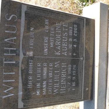 WITTHAUS Wilhelm Heinrich 1910-1976 &amp; Karoline Aueuste 1913-2000