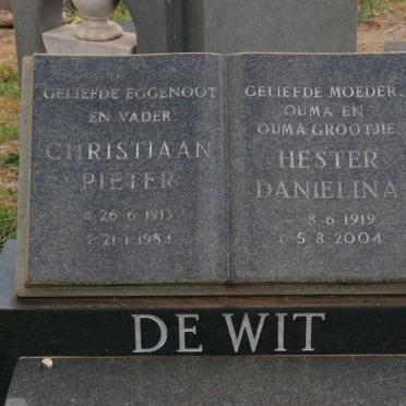 WIT Christiaan Pieter, de 1913-1984 &amp; Hester Danielina 1919-2004