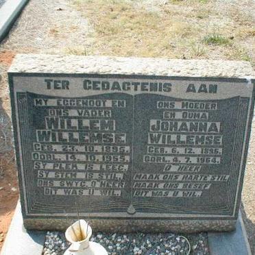 WILLEMSE Willem 1895-1955 &amp; Johanna 1896-1964