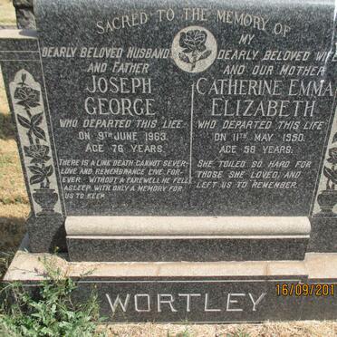 WORTLEY Joseph George -1963 &amp; Catherine Emma Elizabeth -1950
