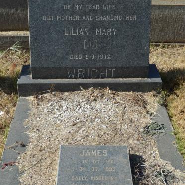 WRIGHT James 1901-1993 &amp; Lilian Mary -1972