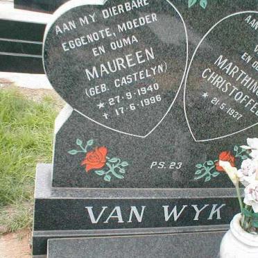 WYK Marthinus Christoffel, van 1937 &amp; Maureen CASTELYN 1940-1996