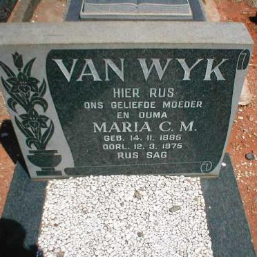 WYK Maria C.M., van 1885-1975