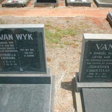 WYK Johannes Christiaan, van 1911-1973 &amp; Petronella Catherina 1911-1995