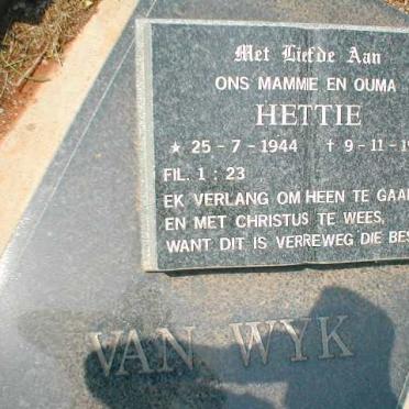 WYK Hettie, van 1944-1999