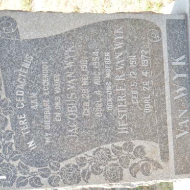 WYK Jacobus, van 1911-1954 &amp; Hester E.R. 1911-1972