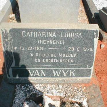 WYK Catharina Louisa, van nee HEYNEKE 1891-1970
